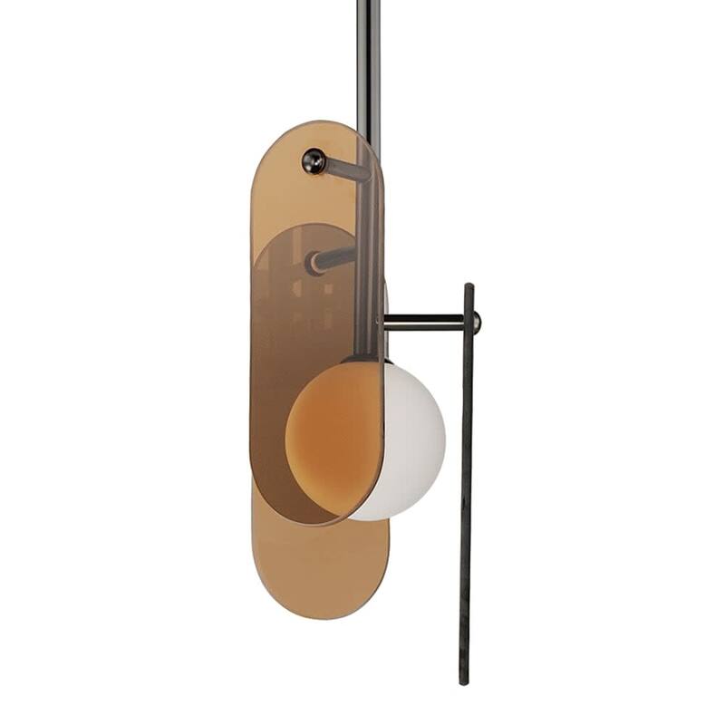 Studio M SM24811AM Megalith 7" Wide LED Abstract Mini Pendant by Nina - Gunmetal