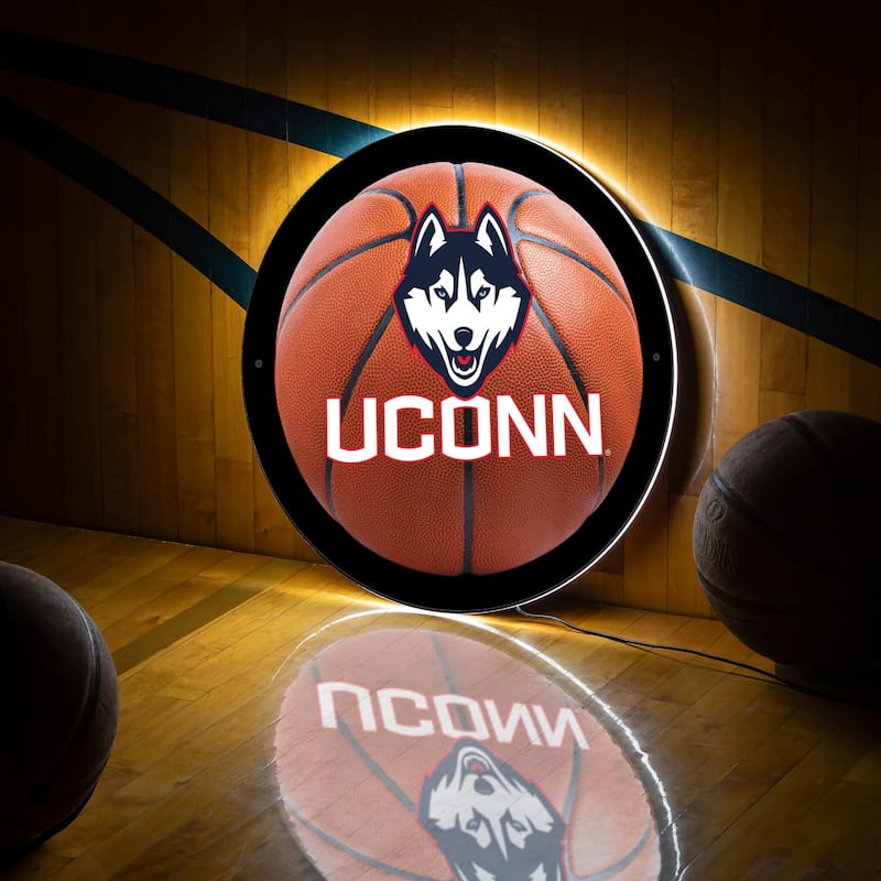 UConn Basketball Round 15 in. LED Lighted Sign