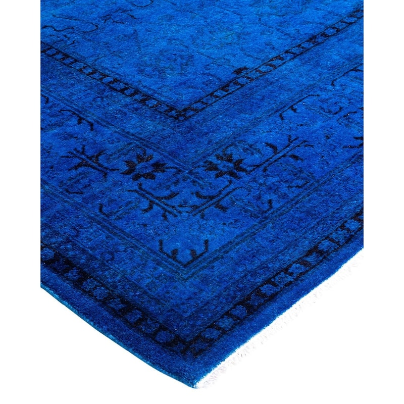 Fine Vibrance One-of-a-Kind Hand-Knotted Area Rug - Blue, 5' 5" x 8' 0" - 5' 5" x 8' 0"