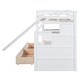 preview thumbnail 30 of 32, Wooden Bunk Bed w/Desk, Twin Over Twin Bed Frame w/Drawers Slide