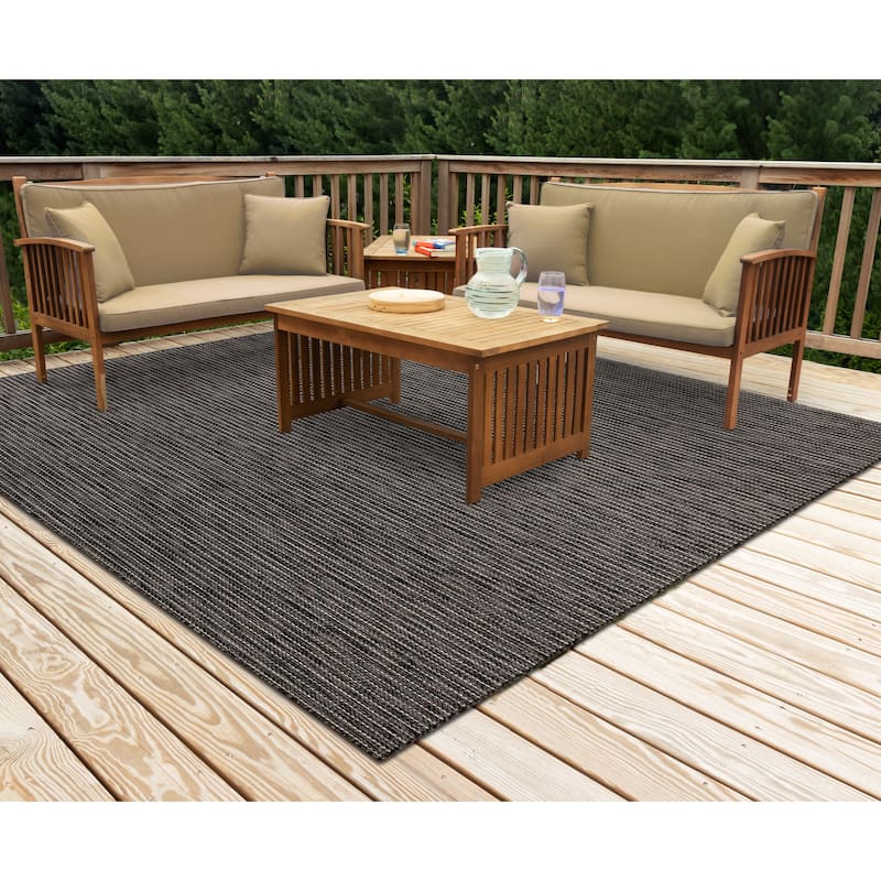 Liora Manne Carmel Textured Striped Indoor/ Outdoor Area Rug
