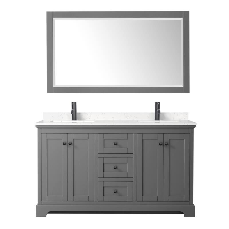 Wyndham Collection Avery 60" Free Standing Double Basin Vanity Set