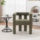preview thumbnail 24 of 46, Set of 1 Chic design Barrel shaped Fabric Upholstered Accent Armchair Green