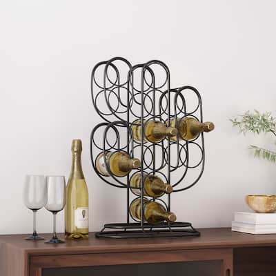 Unique Cactus Shape Iron Wine Rack