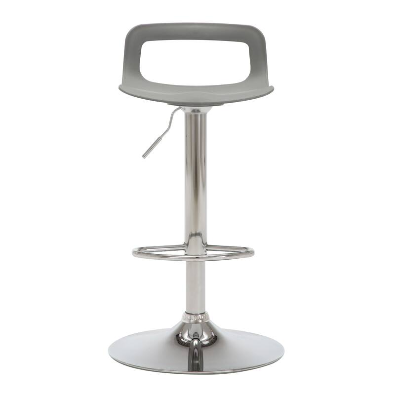 Adjustable Barstools Airlift Counter Bar Pub Height Stools with Plastic Seat Set of 2