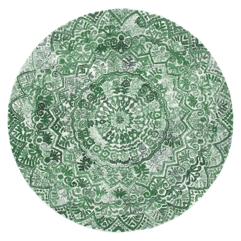 SAFAVIEH Handmade Marquee Genta Modern Medallion Wool Rug