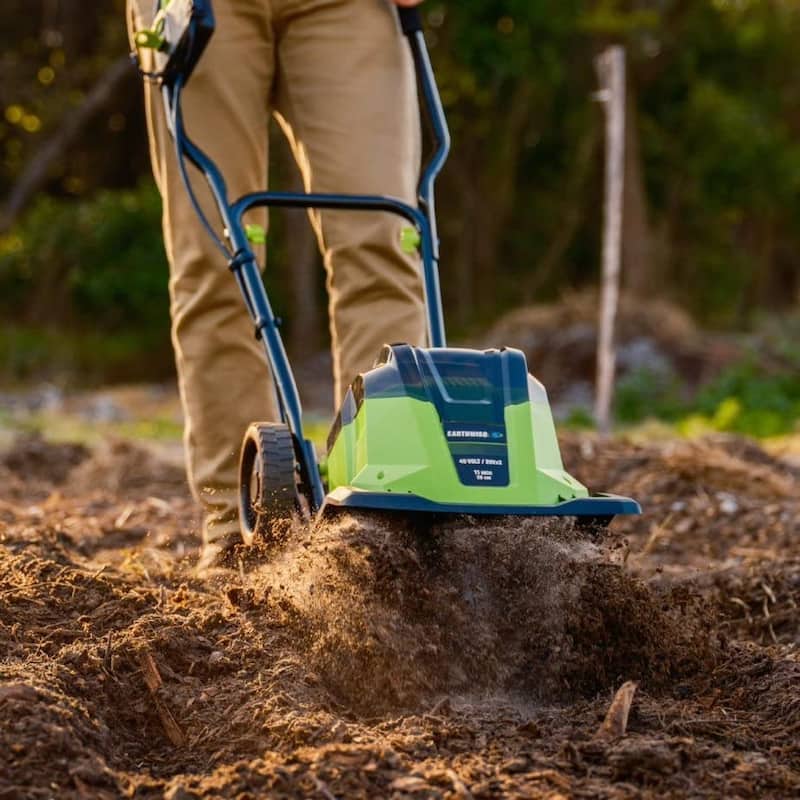 Earthwise 11-Inch 2x20-Volt Lithium-Ion Cordless Electric Garden Tiller Cultivator