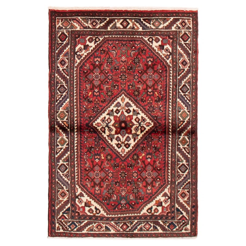 ECARPETGALLERY Hand-knotted Andelz Red Wool Rug - 3'4 x 5'2 - Red - 3'4 x 5'2