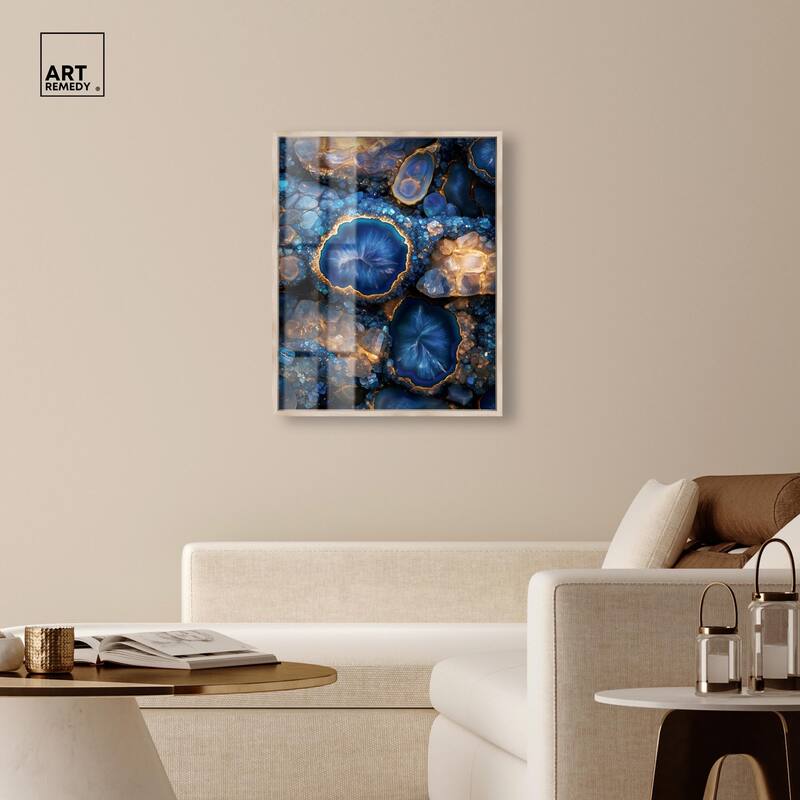Oceanic Gold Sparkle Shadowbox by Art Remedy