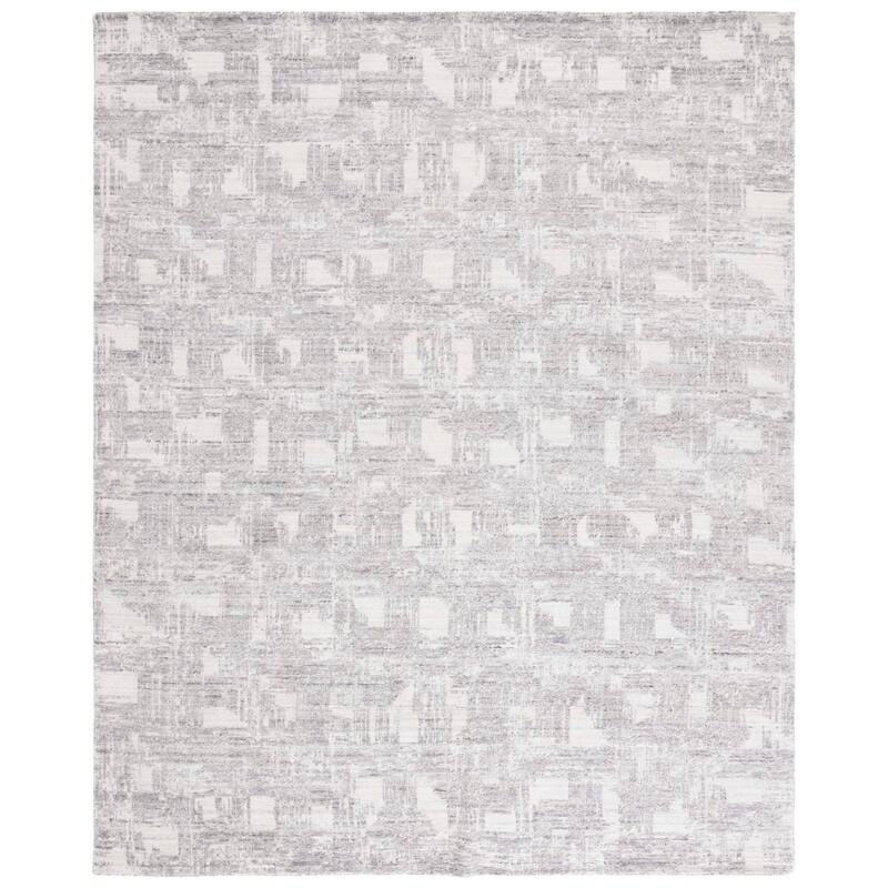 SAFAVIEH Hand-Loomed Tibetan Ottavia Modern & Contemporary Wool Rug - 9' x 12' - Ivory/Grey