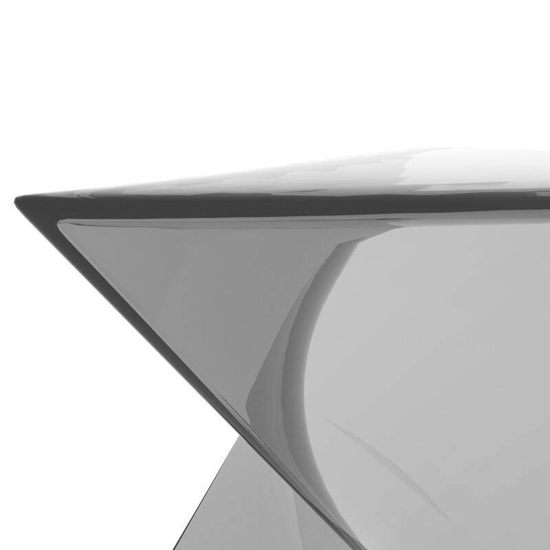 Randolph Modern Indoor Lightweight Side Table with Triangular Curved Design Accent End Table for Home Living Room or Bedroom