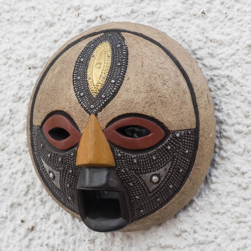 Novica Handmade Third Eye African Wood Mask
