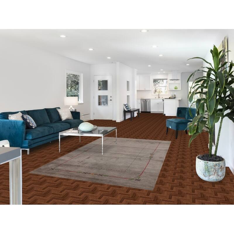 Gabbeh Oriental Area Rug Hand-Knotted Bedroom Wool Carpet - 5'0"x 7'11"