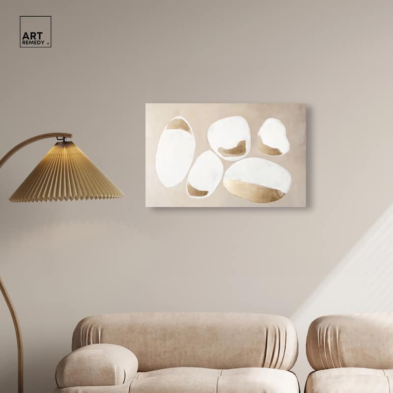 Gilded Cairn II Canvas by Art Remedy, Gallery Wrapped