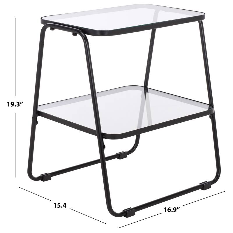 SAFAVIEH Home Zunia 2-Tier Accent Table - 17"W x 15"D x 19"H