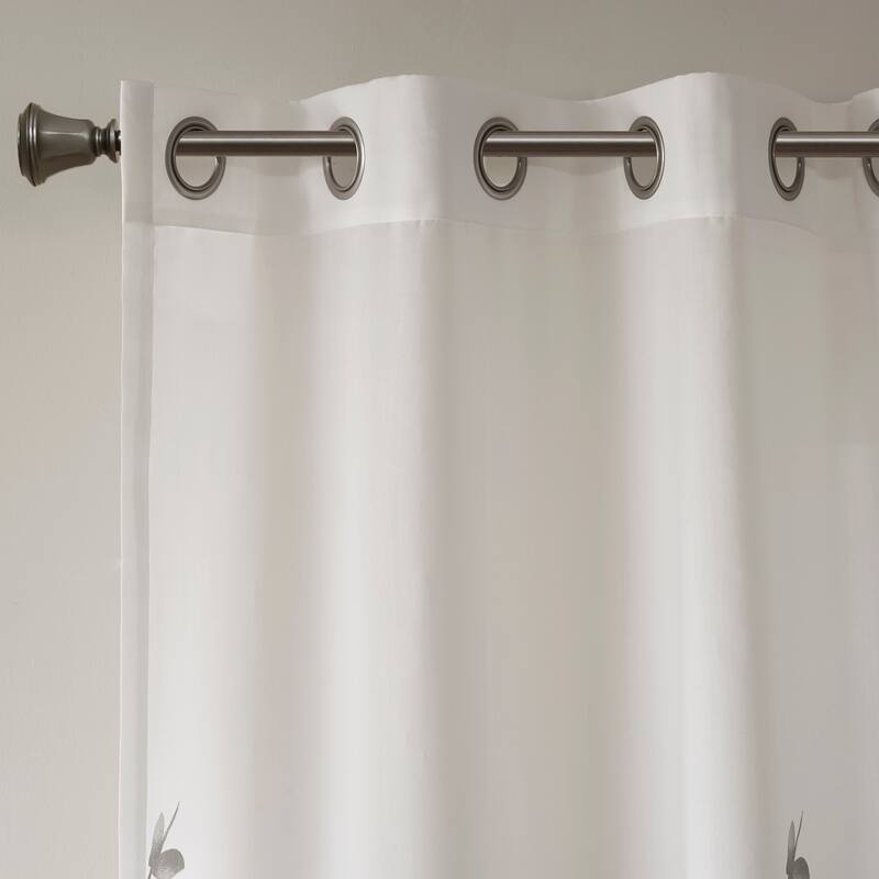 Madison Park Vera Burnout Printed Curtain Panel