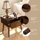 preview thumbnail 19 of 40, COSIEST Modern Brown Nightstand with Drawers