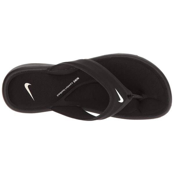 Shop Nike Women S Ultra Comfort Thong Athletic Sandal White Black