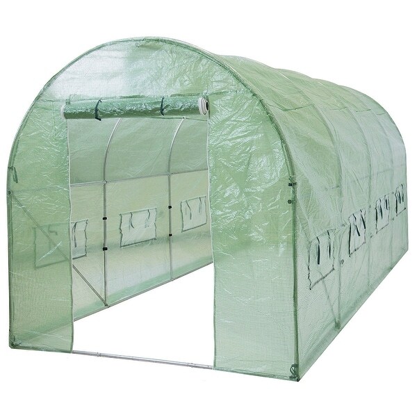 best choice products 15x7x7ft portable walk in greenhouse tent