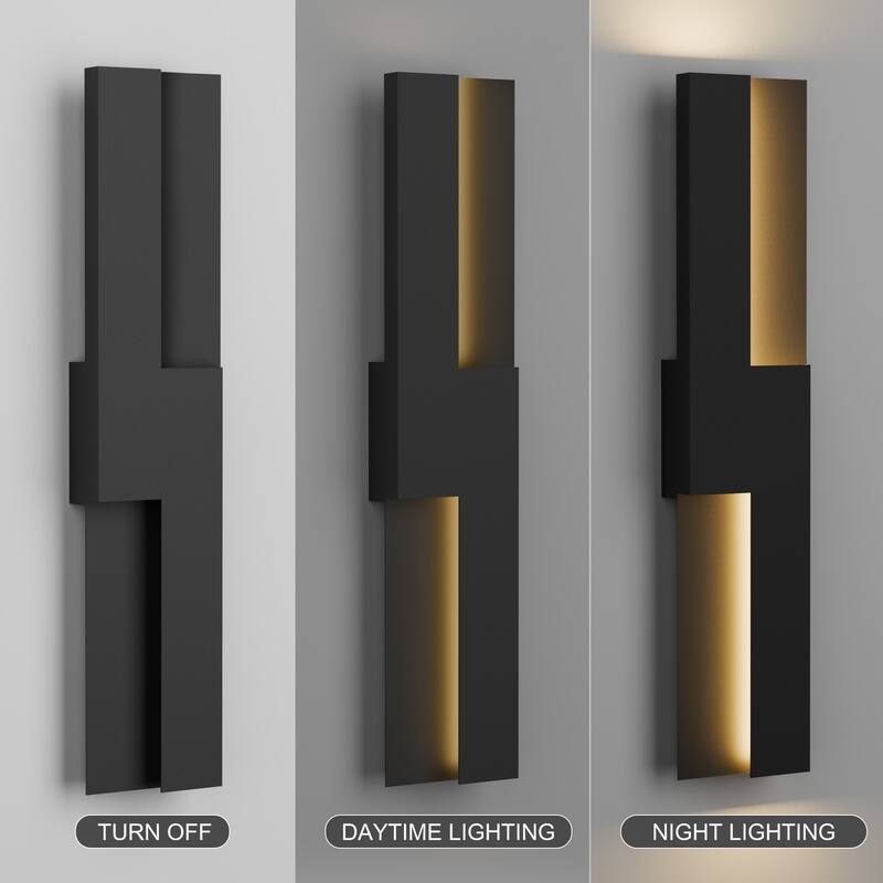 Modern 36W Black Integrated LED Outdoor/Indoor Wall Sconce 23.6inch