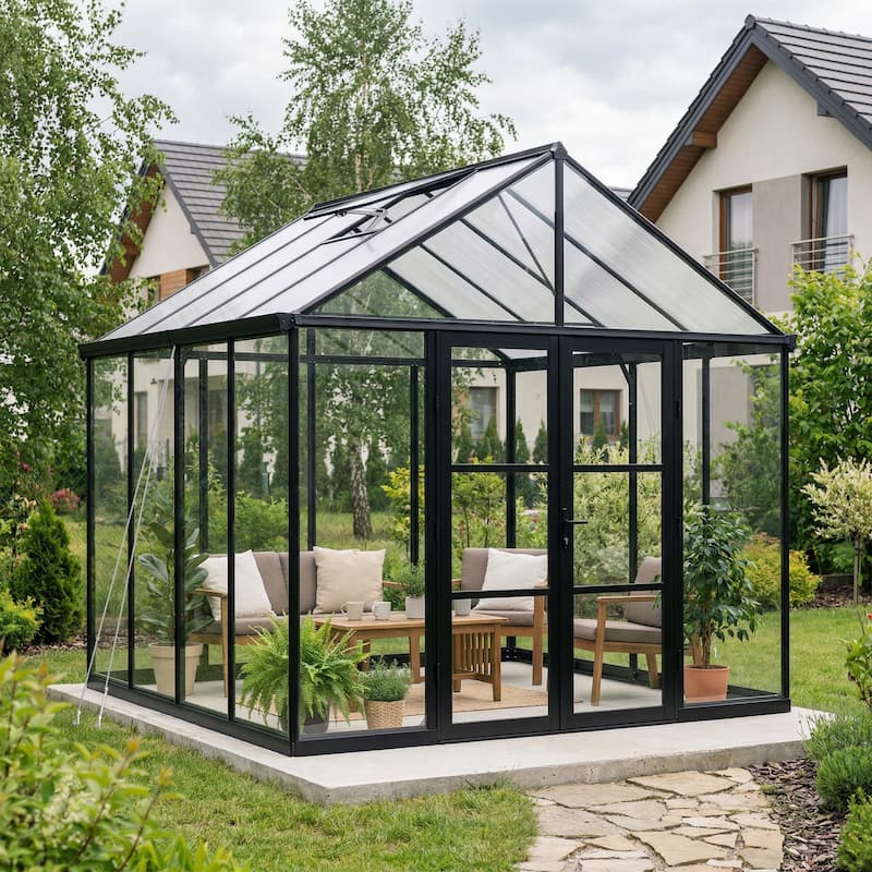 Canopia Aria 10 ft. Black / Clear Greenhouse Kit