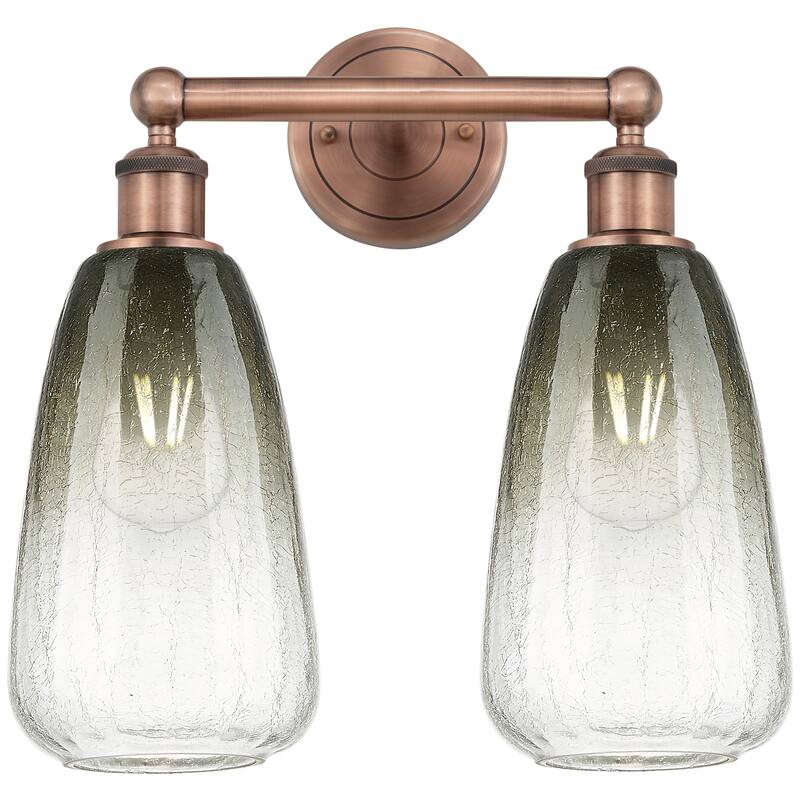 Innovations Lighting 616-2W-16-15 Brookhaven Almond Vanity Brookhaven - Antique Copper / Slate