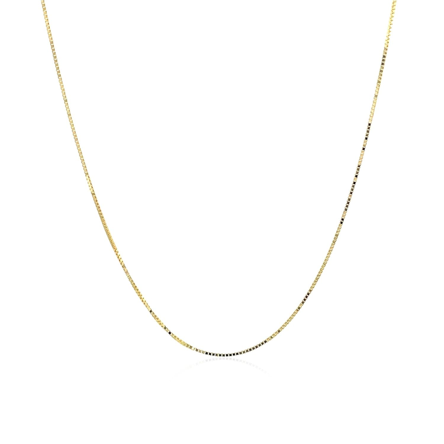 MayaMila 10k Yellow Gold Classic Box Chain 0.45mm