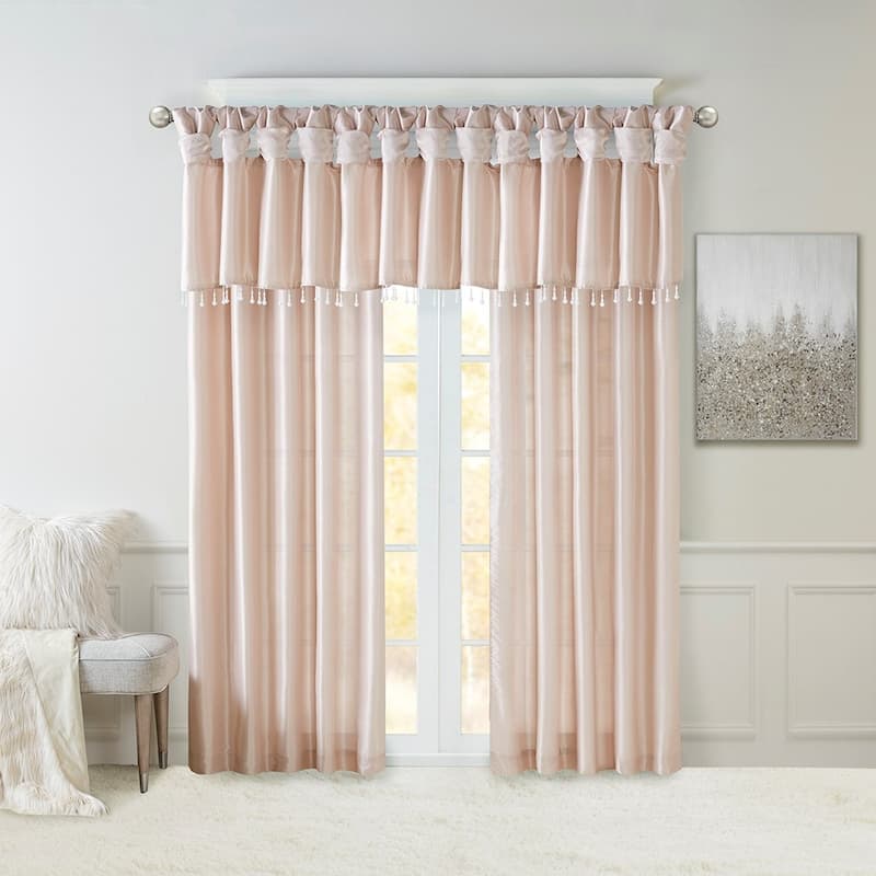 Twist Tab Lined Window Curtain Panel 50x84"