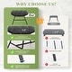 preview thumbnail 14 of 22, FINCATI Outdoor Wicker Ottoman (Set of 2) with Cushions Boho Patio Metal Frame Footrest for Porch, Balconies