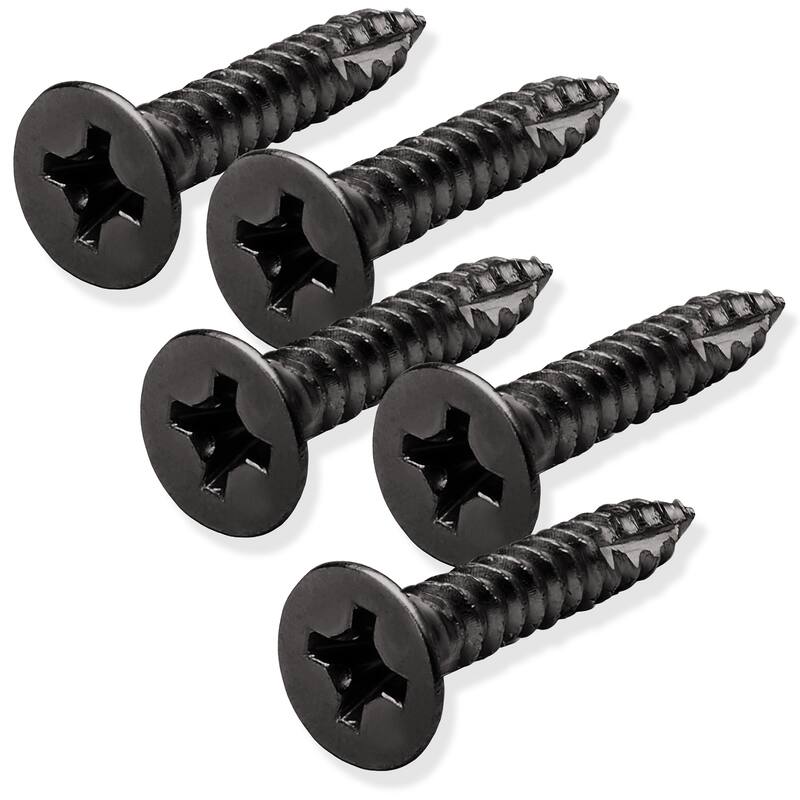 Wood Screws 9 x 1in for Door Hinges 25 pack - Oil Rubbed Bronze