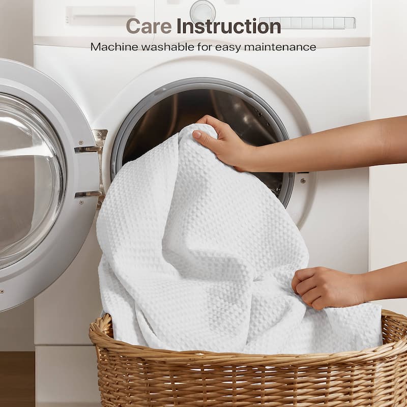 Madison Park Waffle Weave Cotton Blanket