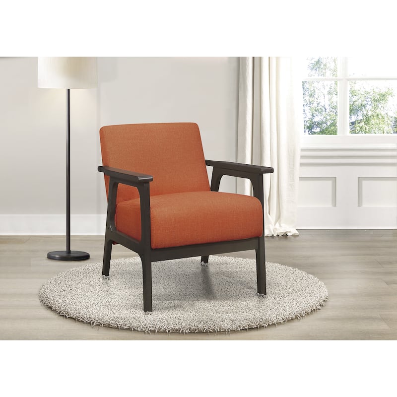 Fabric Upholstered Accent Chair with Antique Gray Frame