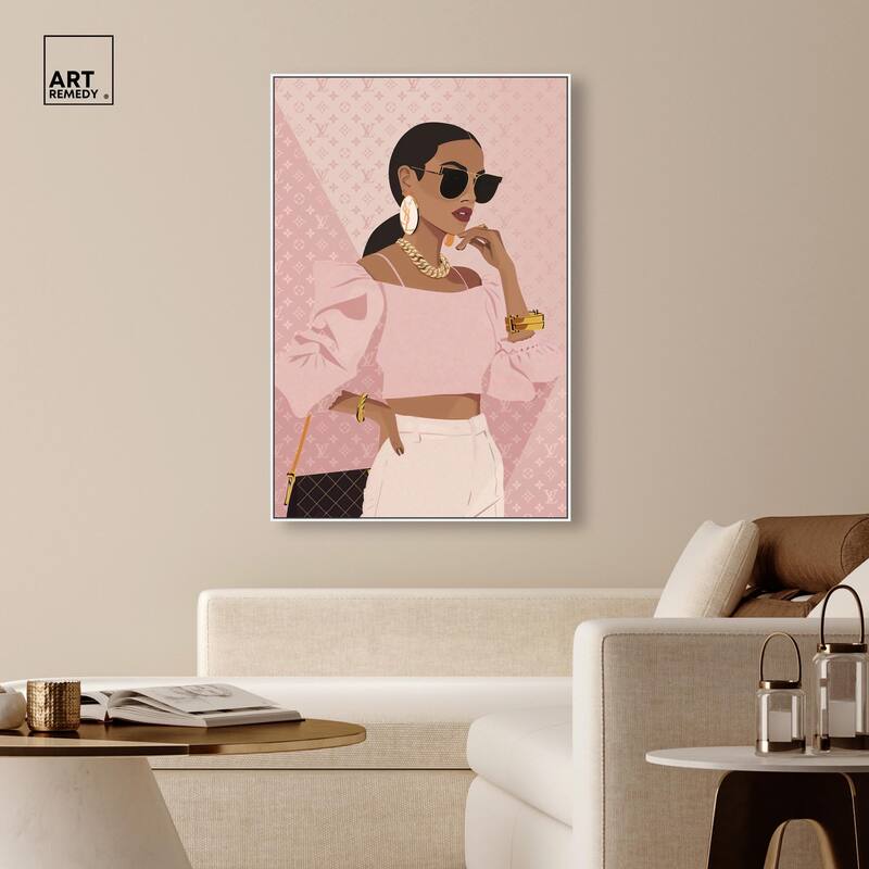Simple Pink Look Canvas by Art Remedy