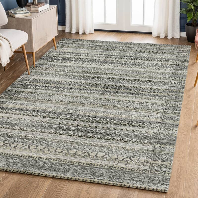 Premium Washable Super Soft Boho Stripes Mayfield Rug