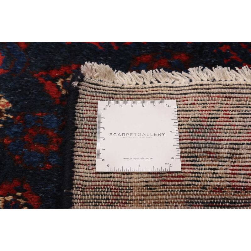 ECARPETGALLERY Hand-knotted Andelz Navy Wool Rug - 3'5 x 13'7