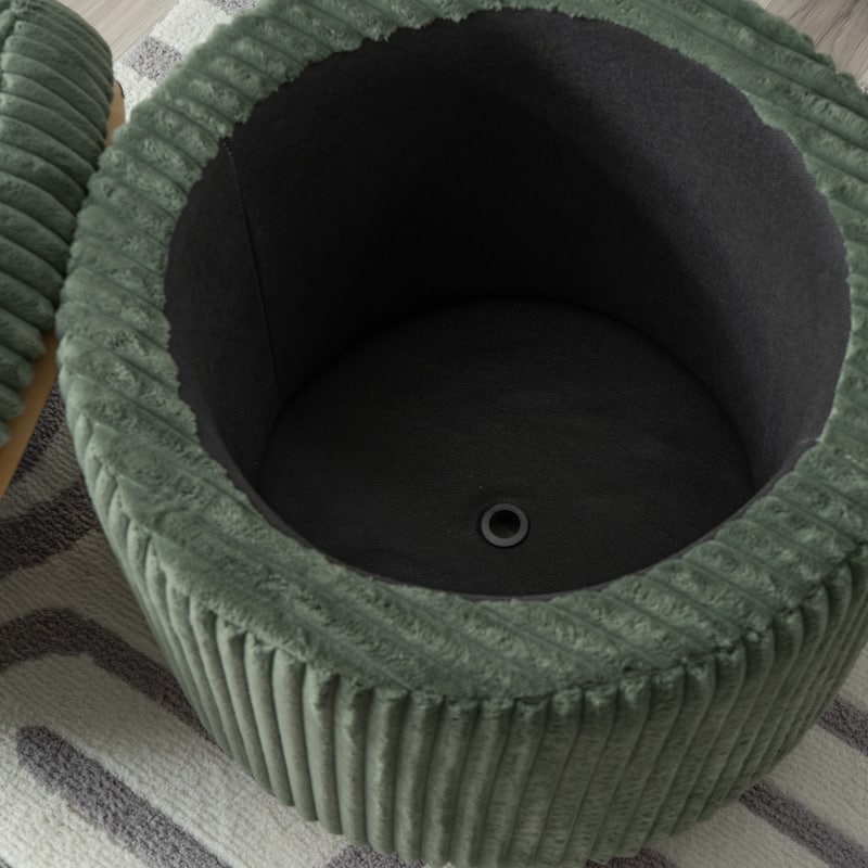 Rue Sherpa/Corduroy Storage Ottoman