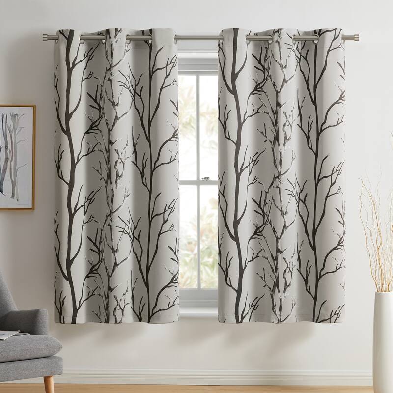 VCNY Home Kingdom Branch Blackout Curtain Panel - 40" x 63" - Brown
