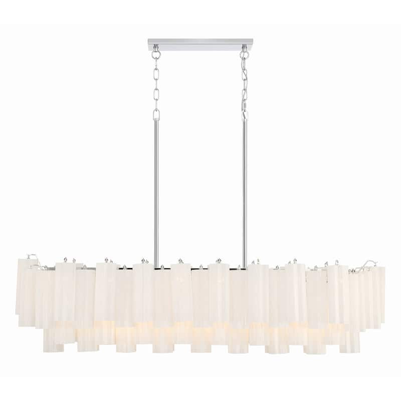 Addis 14 Light Polished Chrome Chandelier - 51.75"W x 14.25"H x 14"D