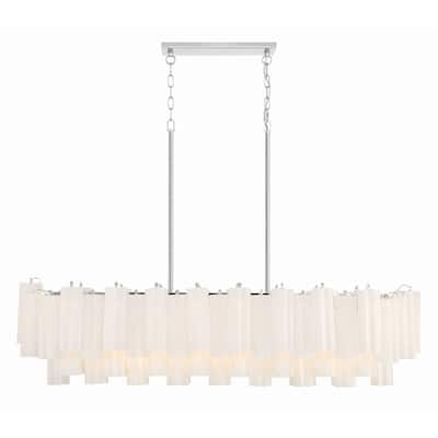Addis 14 Light Polished Chrome Chandelier - 51.75"W x 14.25"H x 14"D