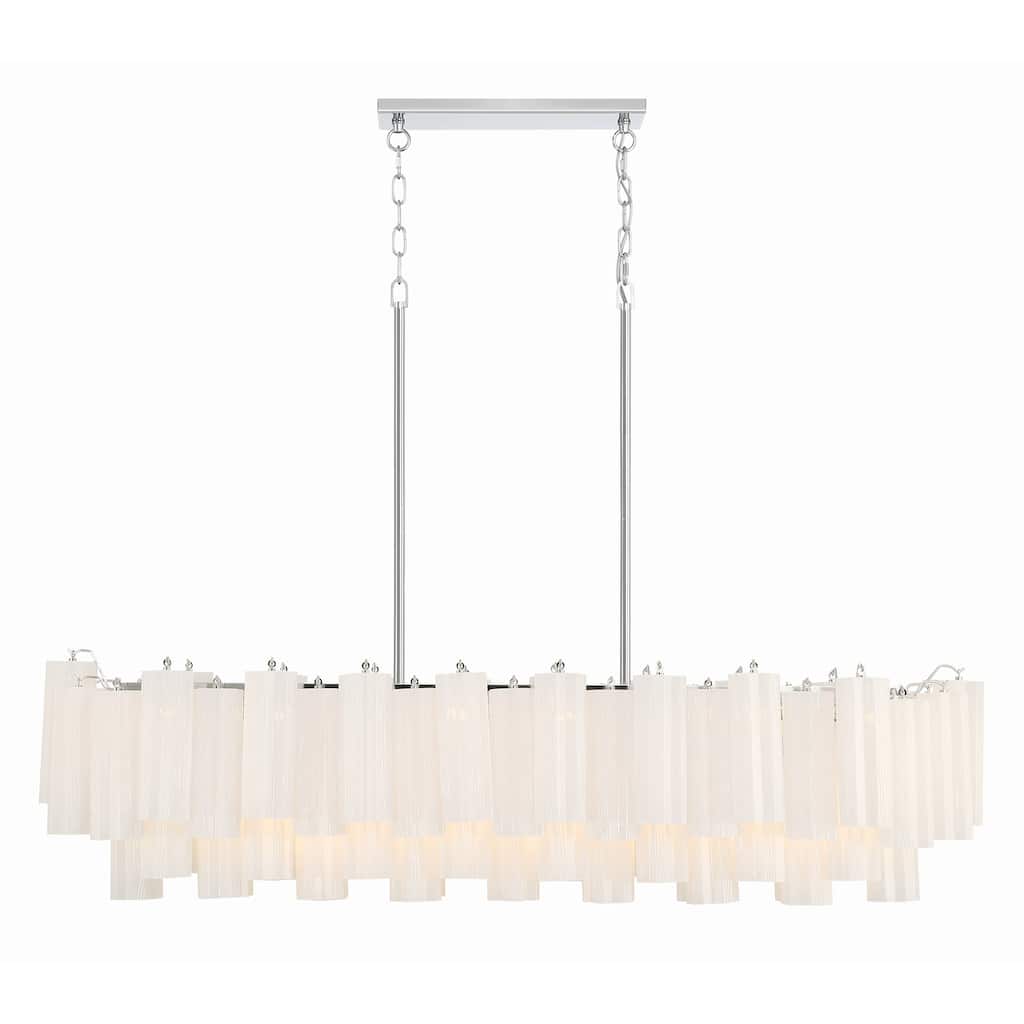 Addis 14 Light Polished Chrome Chandelier - 51.75"W x 14.25"H x 14"D