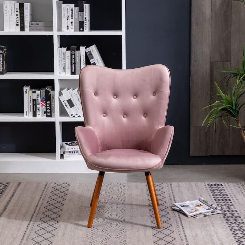 Carson Carrington Arvika Button-tufted High-back Velvet Accent Chair