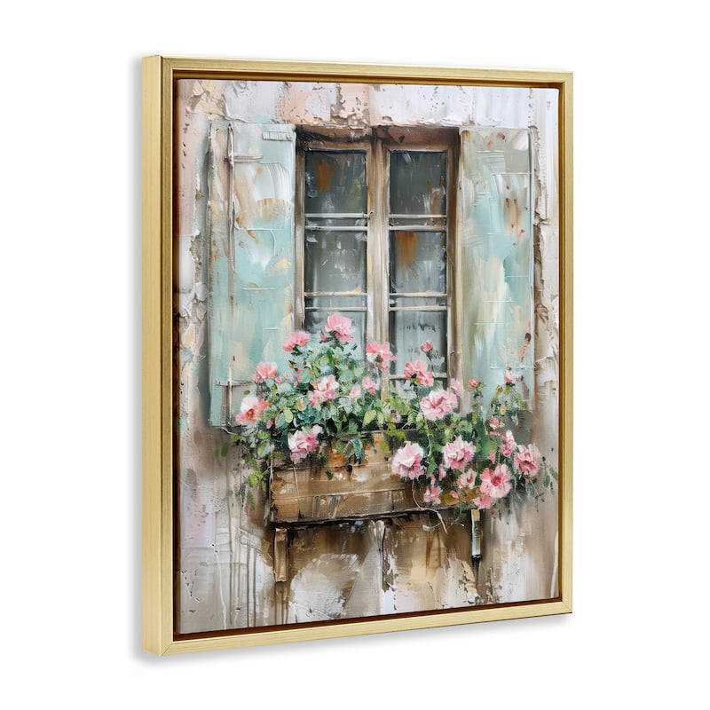 Stupell French Country Window Framed Floater Canvas Wall Art Design By Arlington Prints