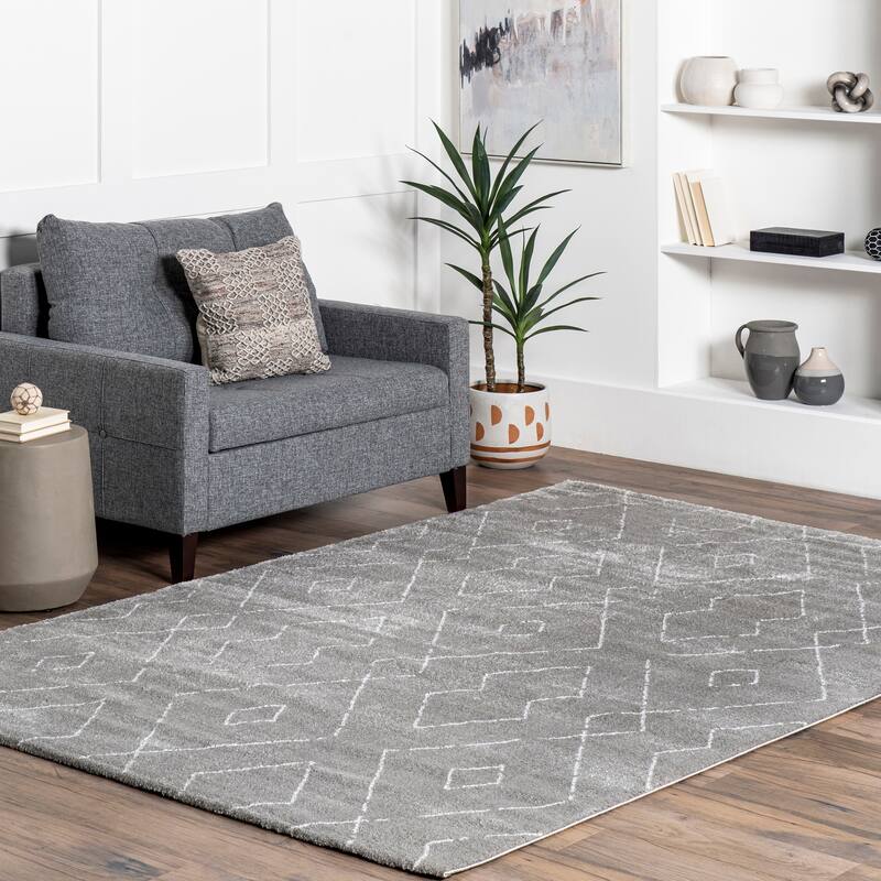 Nuloom Willow Contemporary Diamond Shag Area Rug