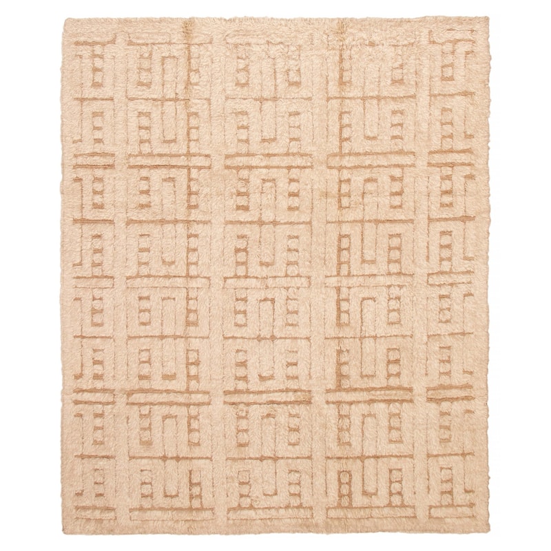 ECARPETGALLERY Hand-knotted Tangier Cream Wool Rug - 9'8 x 14'0 - Cream - 9'8 x 14'0