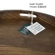 preview thumbnail 21 of 19, Round Black Walnut Wood Serving Tray Ottoman Tray with Handles