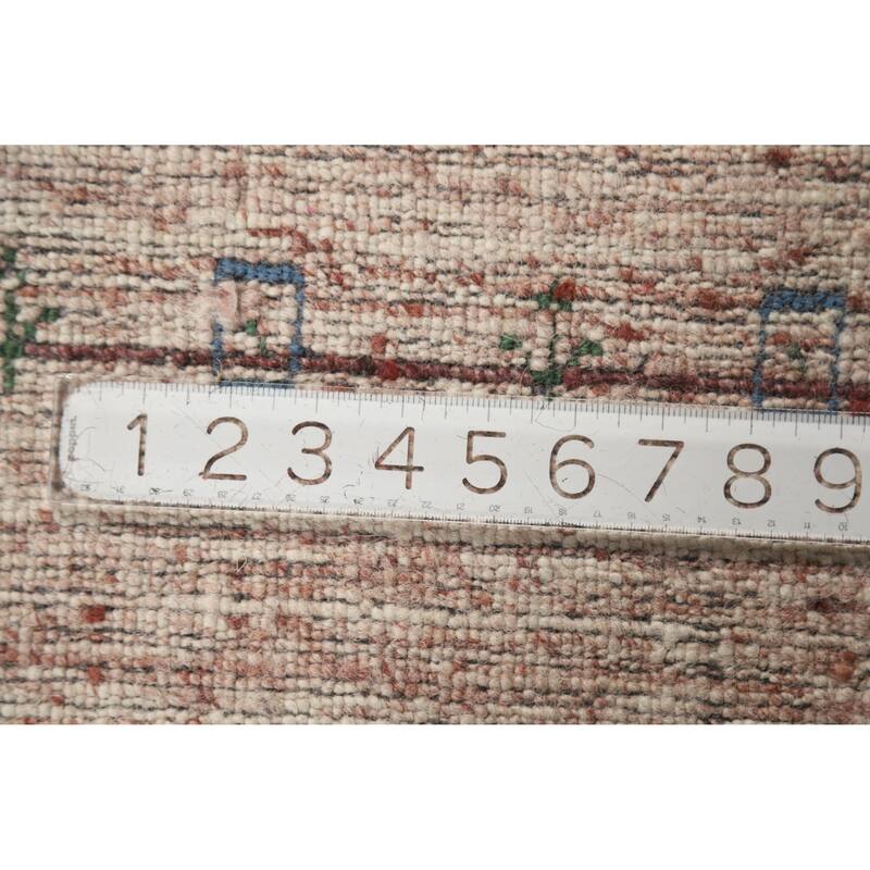 Hand Knotted Oriental 100% Wool Carpet Tribal Animal Pictorial Multi-Colored Gabbeh Area Rug - 10' 9'' X 7' 9''