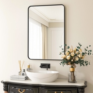 Wall Mounted Bathroom Mirror with Round Corner