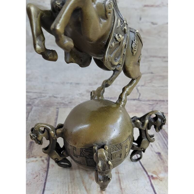 Chinese Tang Imitative Horse Lost Wax Bronze Metal Sculpture Handmade Art By Milo