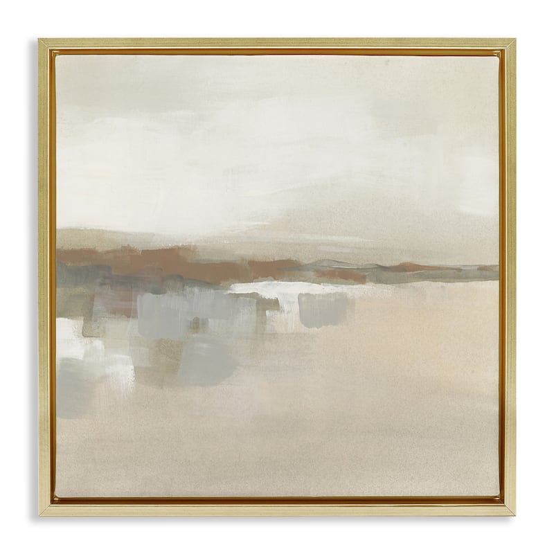 Stupell Southwestern Dunes Abstraction Framed Floater Canvas Wall Art Design By June Erica Vess - 18 x 18 - Gold