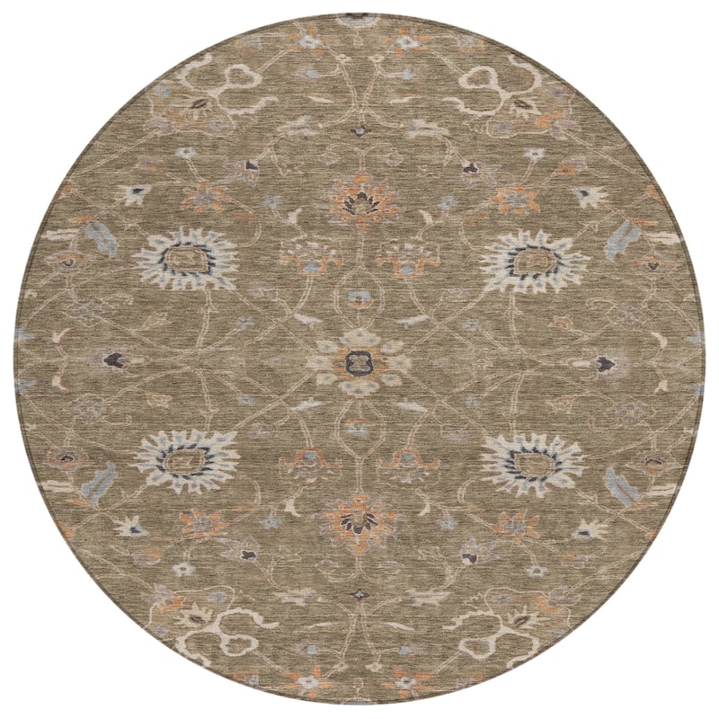 Machine Washable Indoor/ Outdoor Traditional Persian Chantille Rug
